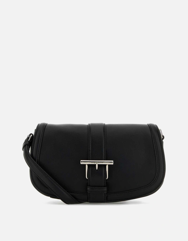 Alexander McQueen ブラックレザーサッチェルクロスボディバッグ
