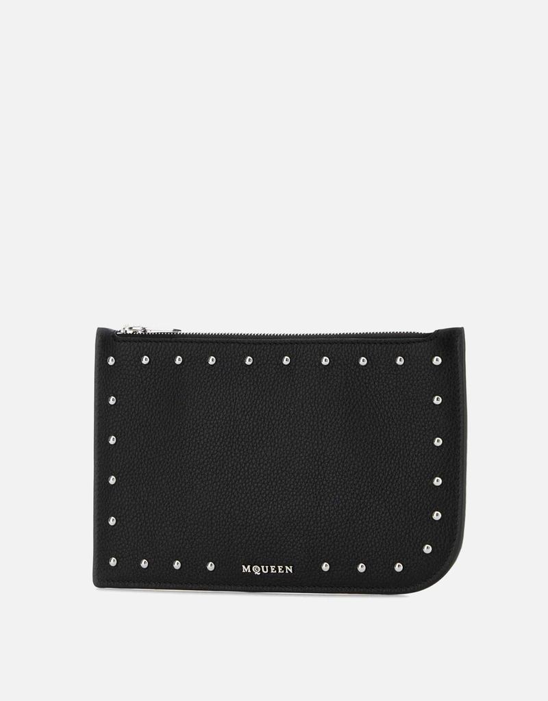 Alexander McQueen メンズブラックレザーポーチ () IFCHIC.COM Alexander McQueen メンズブラックレザーポーチ () IFCHIC.COM