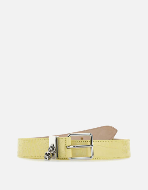 Alexander McQueen イエローレザースカルベルト () IFCHIC.COM