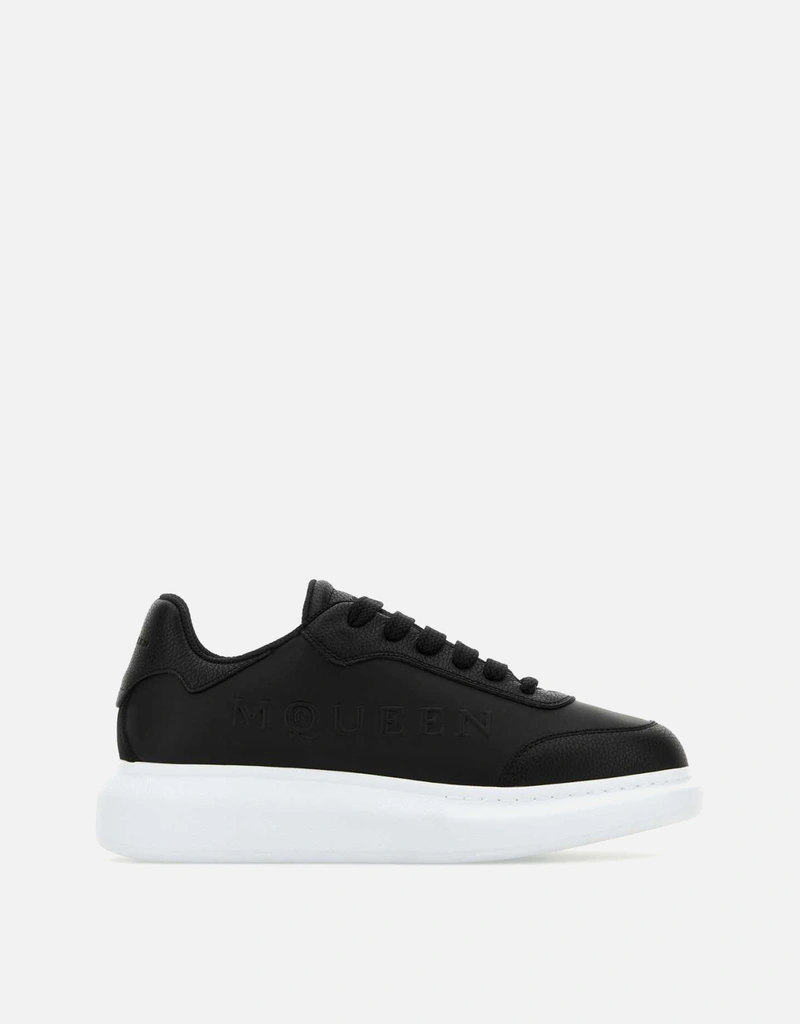 Alexander McQueen ブラックレザースニーカーズウィズブラック Alexander McQueen ブラックレザースニーカーズウィズブラック