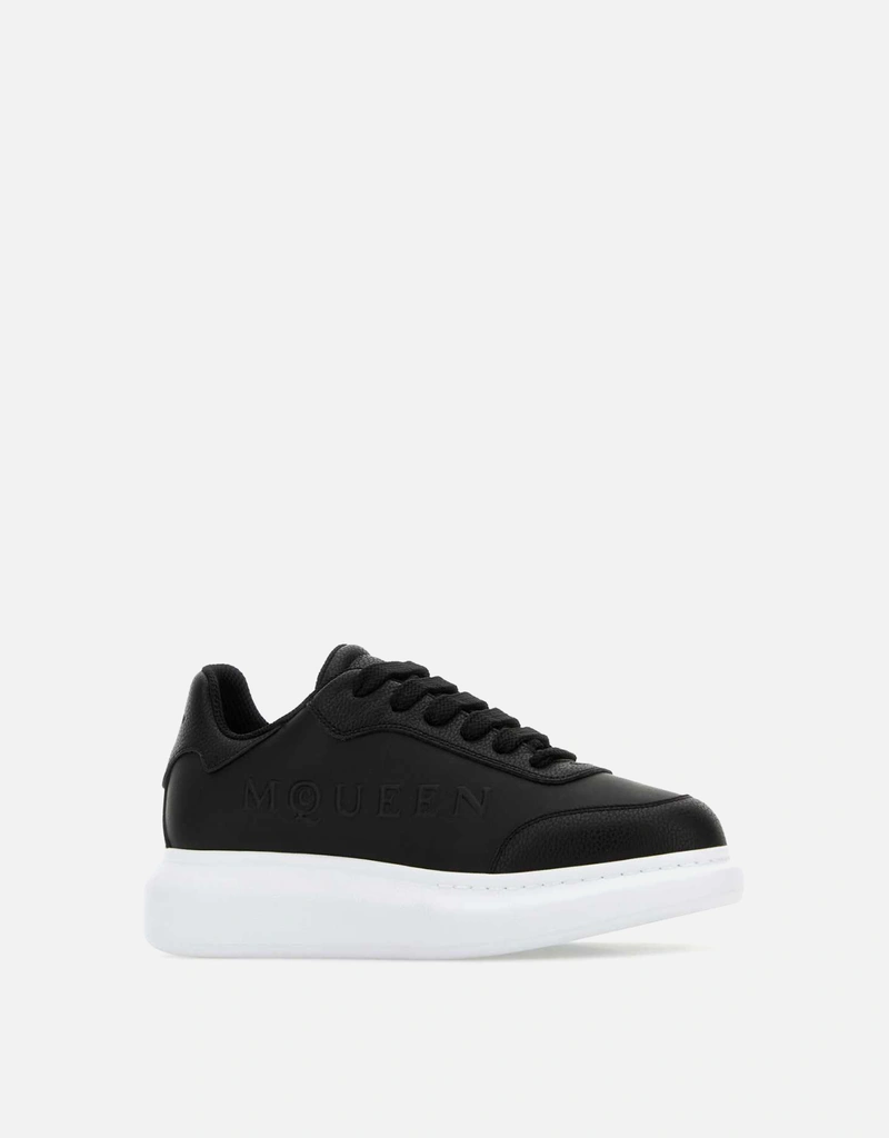 Alexander McQueen ブラック ハイヒール 36 Alexander McQueen ブラックレザースニーカーズウィズブラックレザー