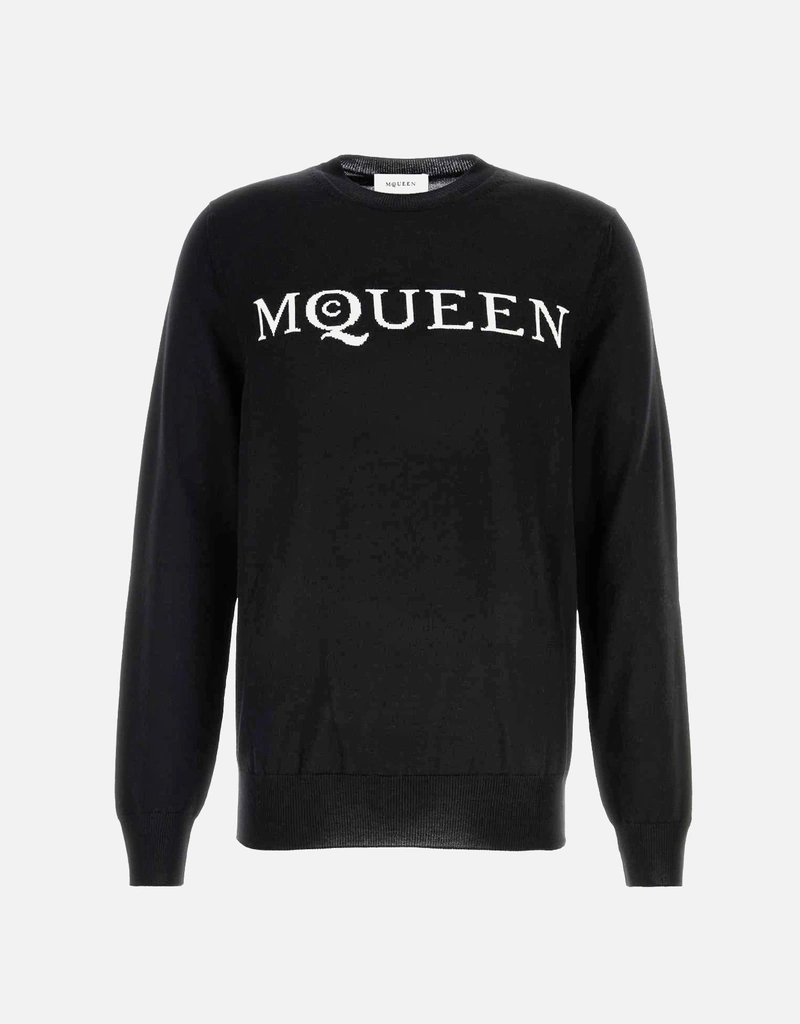 Alexander Mcqueen セーター Alexander McQueen メンズブラックウールセーター (すべての新品