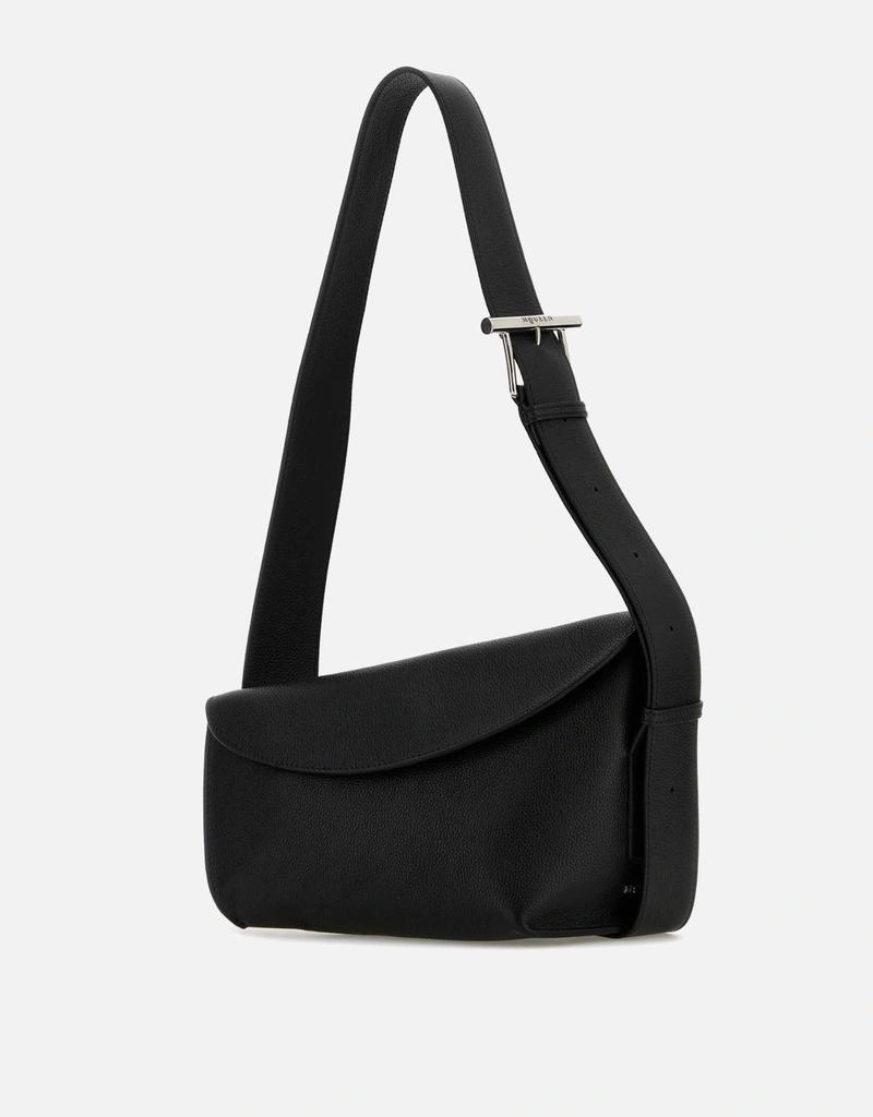 ALEXANDER McQEEN ボディバッグ ブラック Alexander McQueen ブラックラージスリングTバークロスボディバッグ