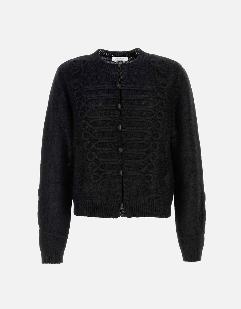 Alexander McQueen メンズ ビスコース混同系刺繍カーディガン (すべて