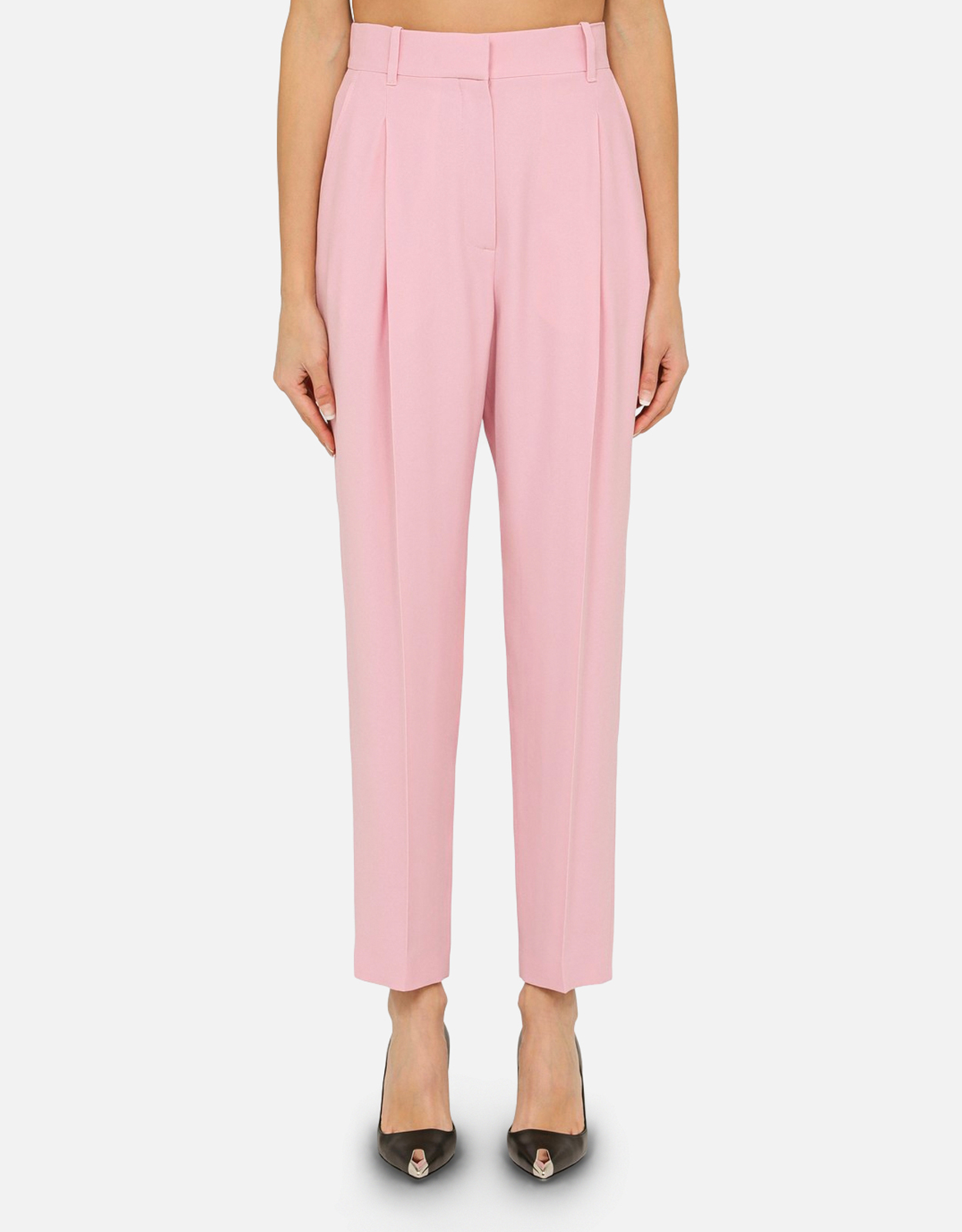 Alexander McQueen Pink Cigarette Viscose Trousers　アレキサンダー・マックイーン ピンク シガレット ビスコース トラウザーズ Alexander