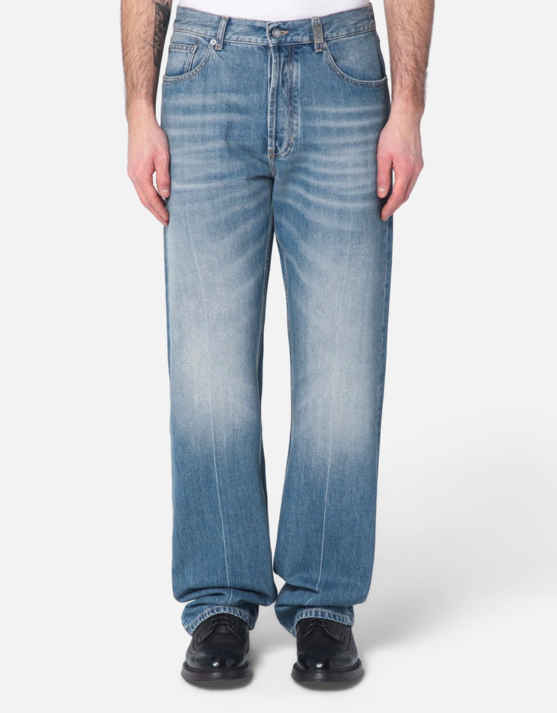 Alexander McQueen メンズストレートレッグデニムジーンズ (すべての