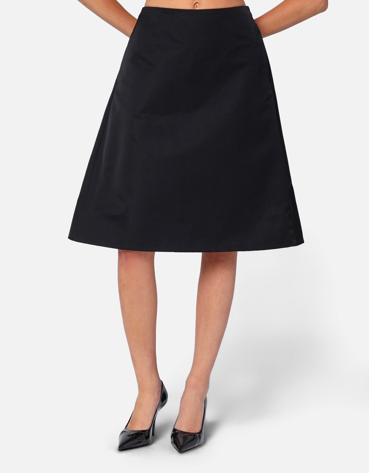 スカート ALEXANDER MQUEEN Alexander McQueen シルク混紡 フレア ミディスカート (ドレス) IFCHIC.COM