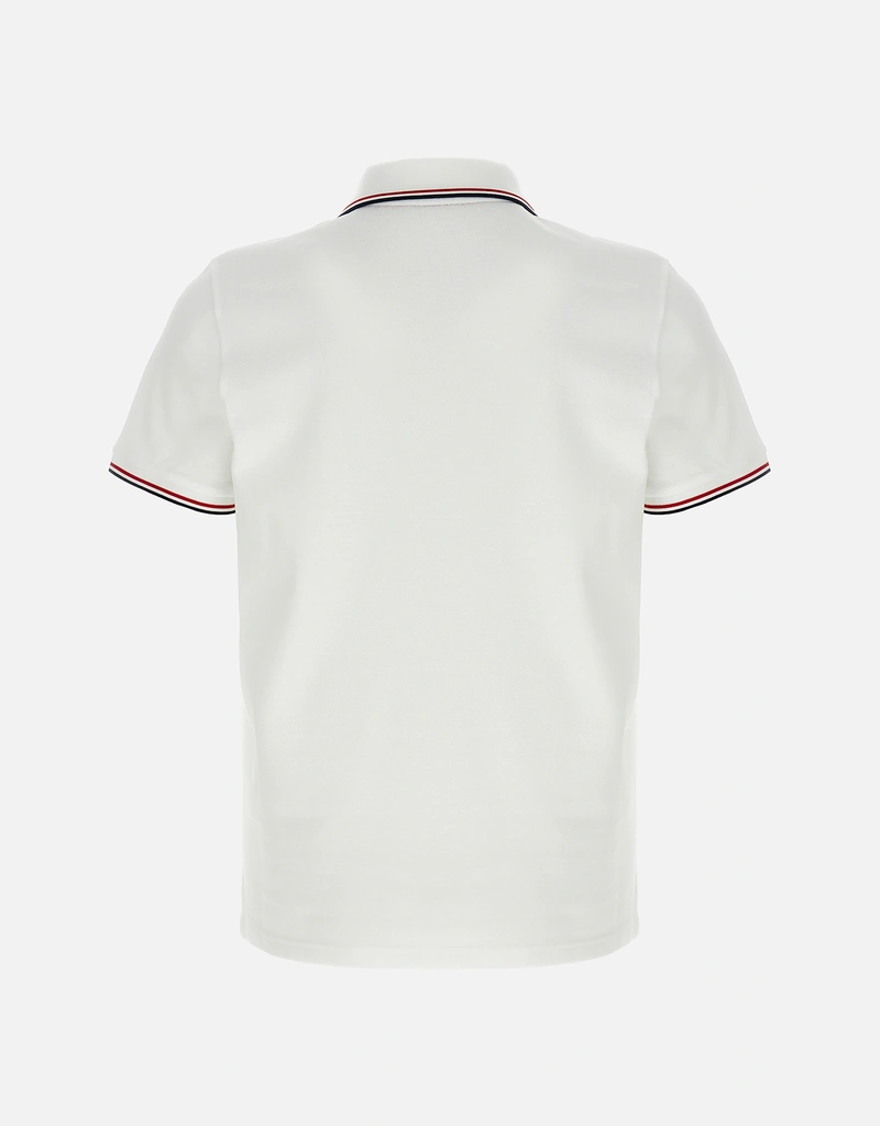 Moncler メンズ トリコロールトリム コットンピケ スリムフィット
