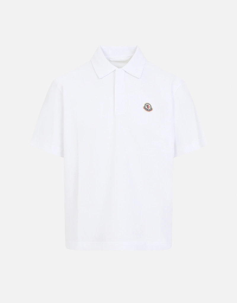 MONCLER ホワイト ポロシャツ　XS 中古・古着通販】MONCLER (モンクレール) アップリケポロシャツ