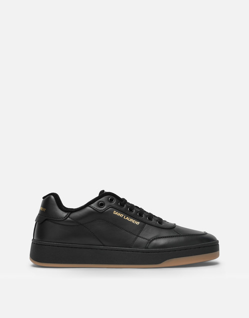Saint Laurent メンズ スムースカーフレザー ロートップスニーカー