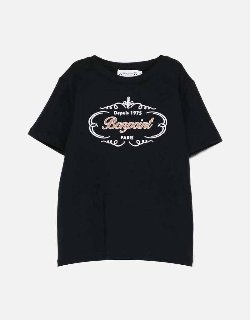 BONPOINT ThibaldオーガニックコットンロゴTシャツ (すべての新品