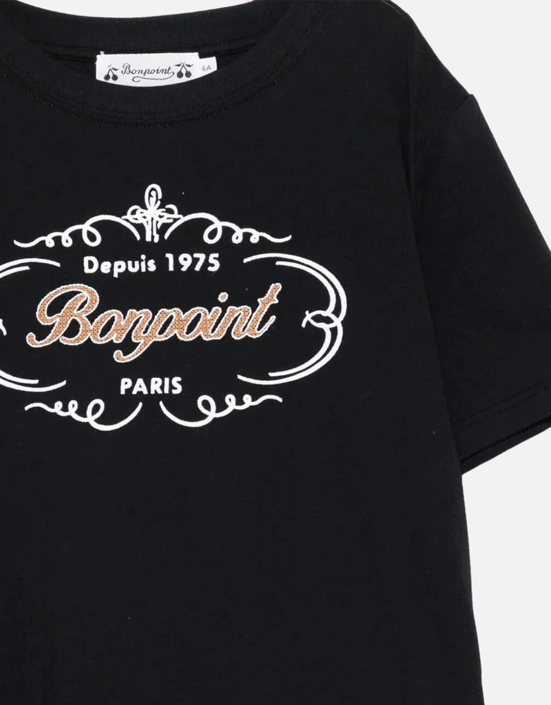 BONPOINT ThibaldオーガニックコットンロゴTシャツ (すべての新品