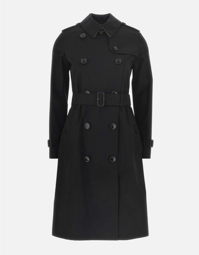 Burberry ブラックギャバジントレンチコート (すべての新品) IFCHIC.COM