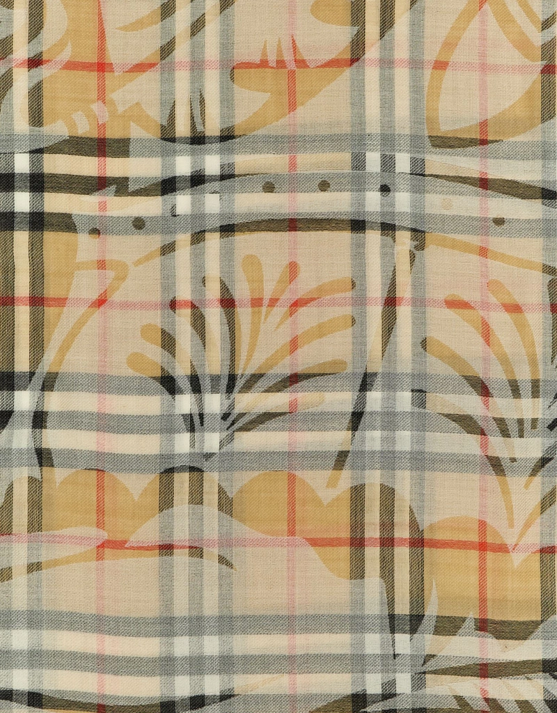 Burberry マルベリーウール シルクブレンド 馬術騎士デザイン スカーフ