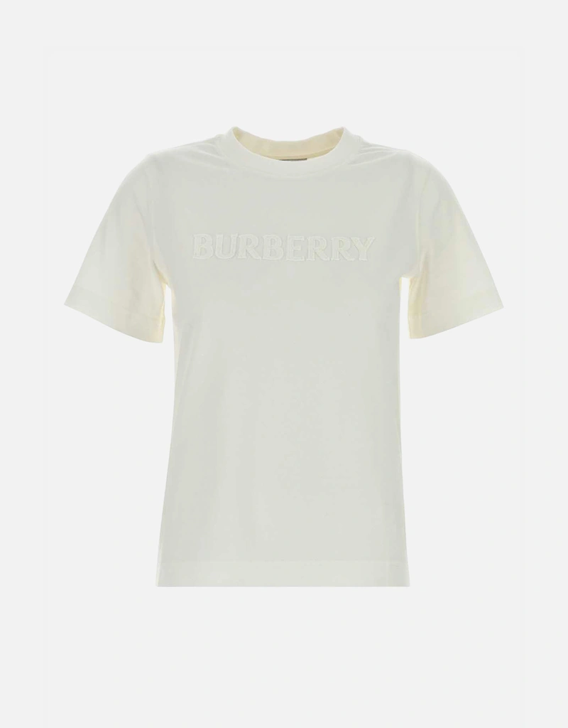 Burberry ホワイトコットンTシャツ (すべての新品) IFCHIC.COM