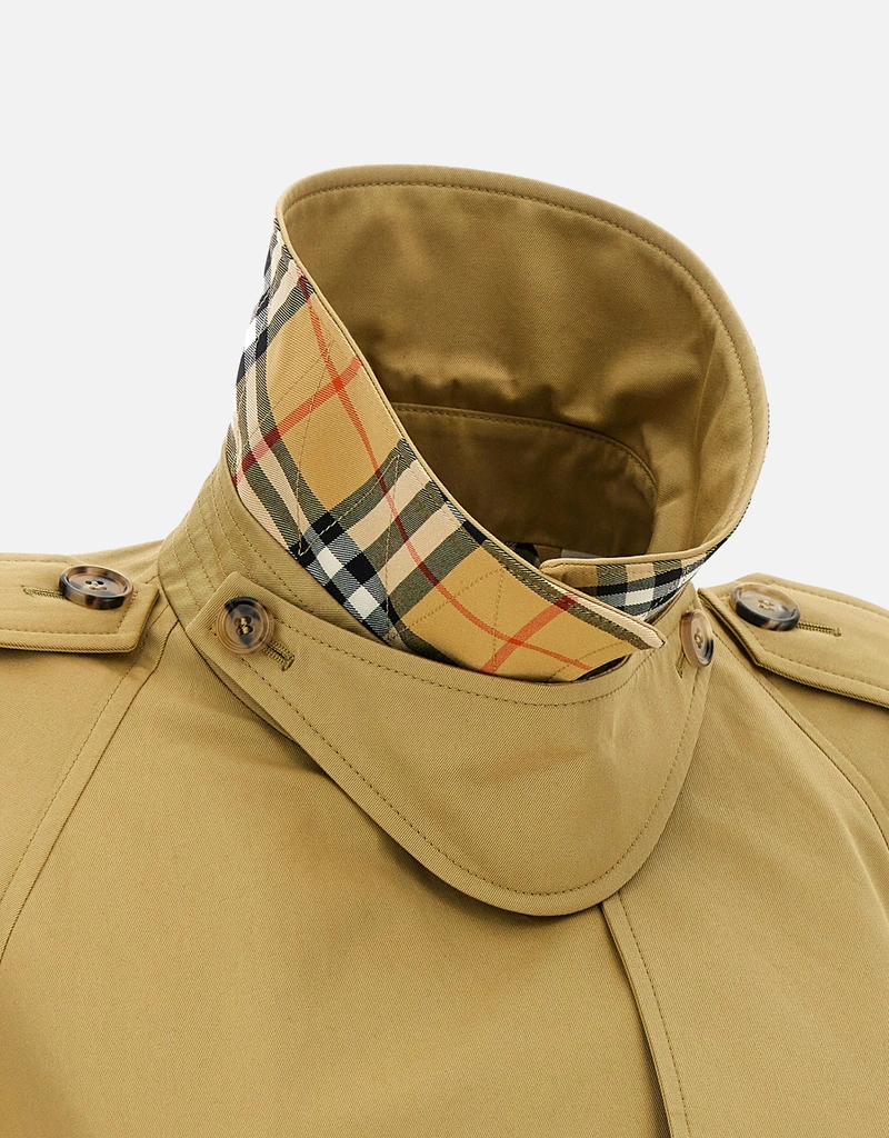 BURBERRY LONDON ベージュ ダブルブレスト ミリタリージャケット Burberry Bellemont コットン ダブルブレスト チェック ケープ (すべて