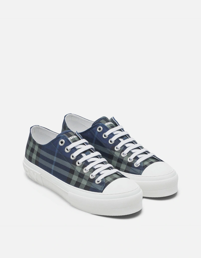 Burberry メンズ ブルーチェック ナイロンスニーカー () IFCHIC.COM