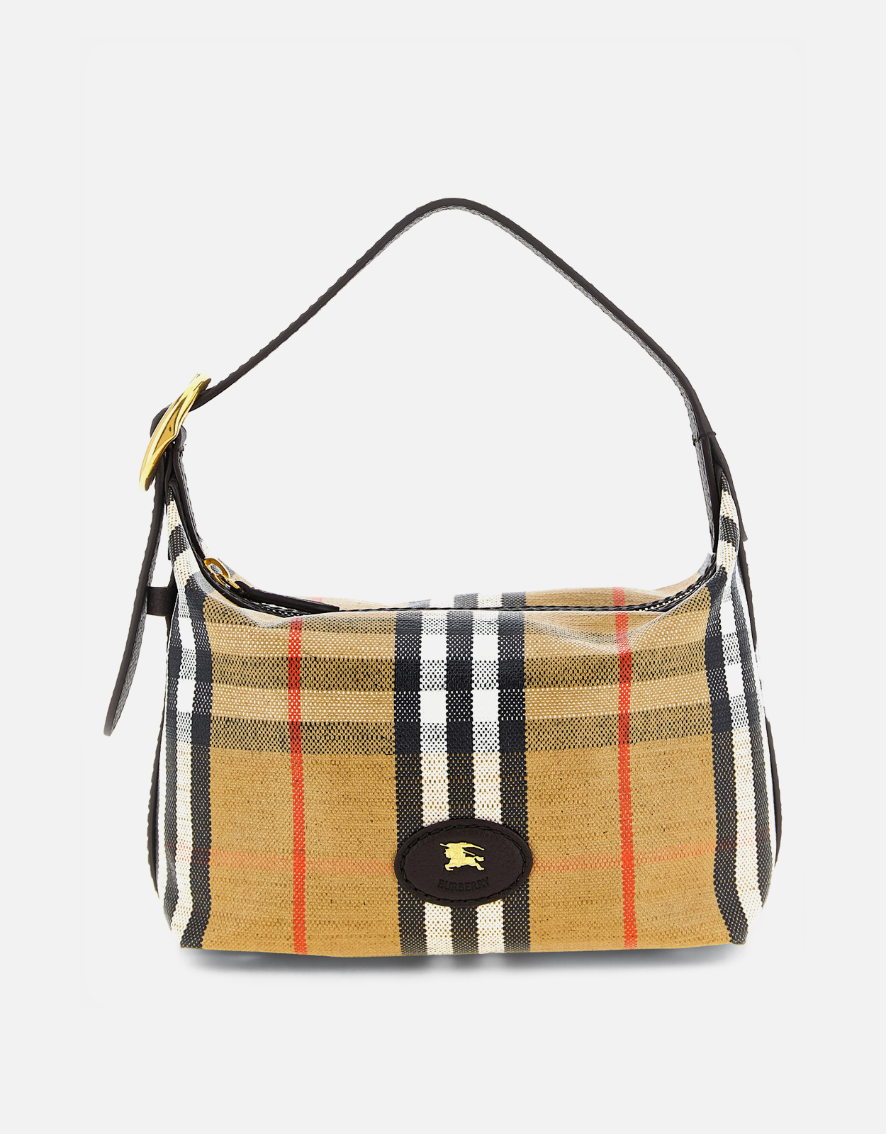 Burberry ミニHighlandsコーティングコットンリネンカーフレザー