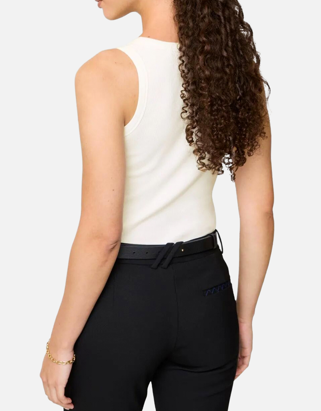 Burberry チェックトリム綿混スリムタンクトップ (すべての新品