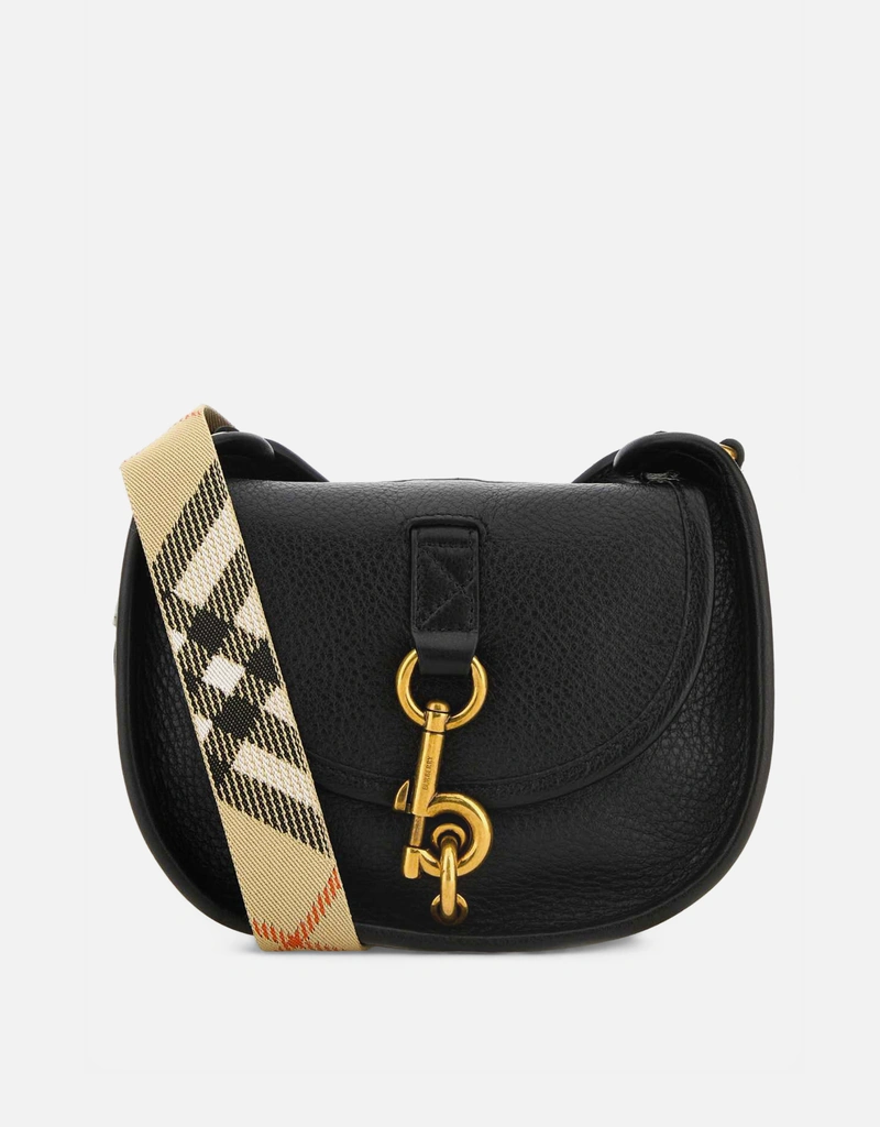 Burberry ミニBクリップカーフレザーメッセンジャークロスボディバッグ