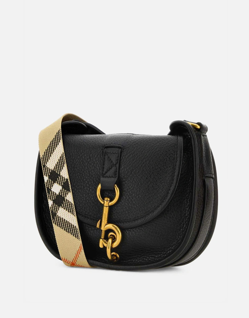 Burberry ミニBクリップカーフレザーメッセンジャークロスボディバッグ