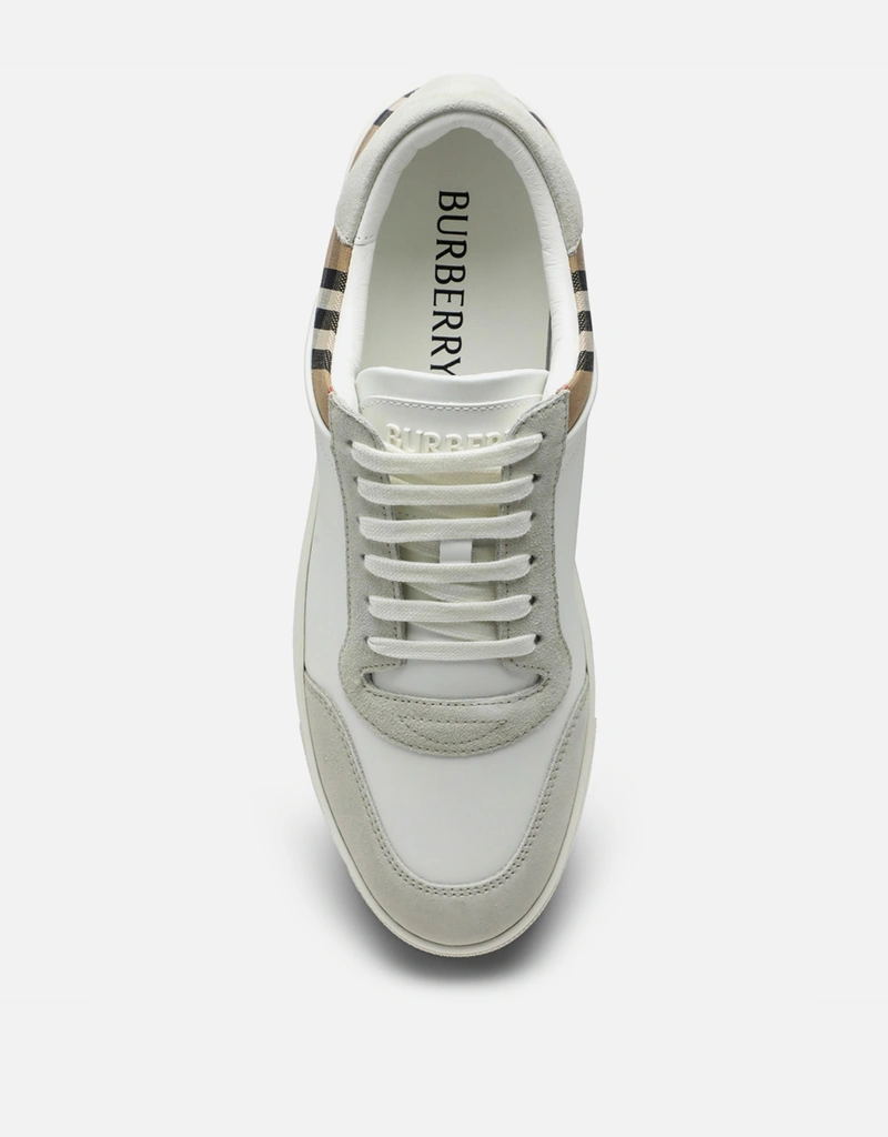 Burberry メンズレザー スエード チェックスニーカー () IFCHIC.COM