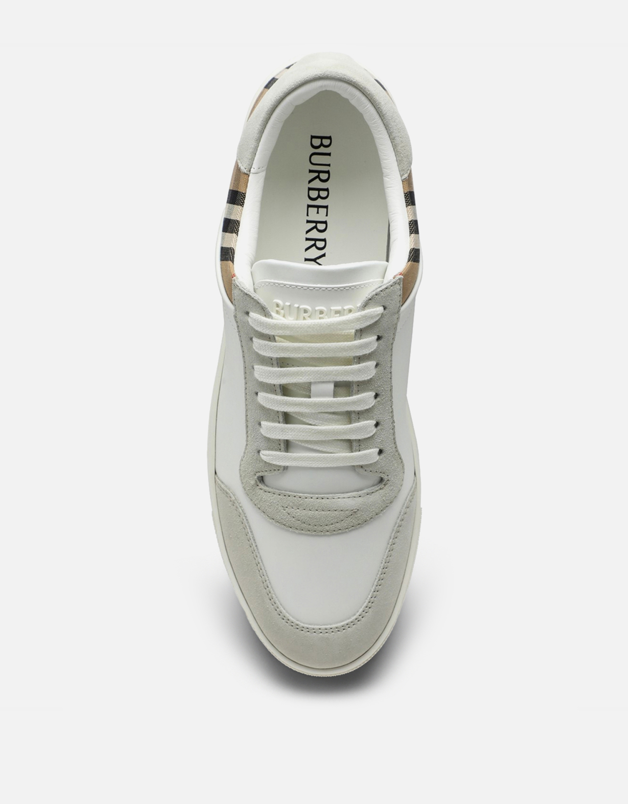 Burberry メンズレザー スエード チェックスニーカー () IFCHIC.COM