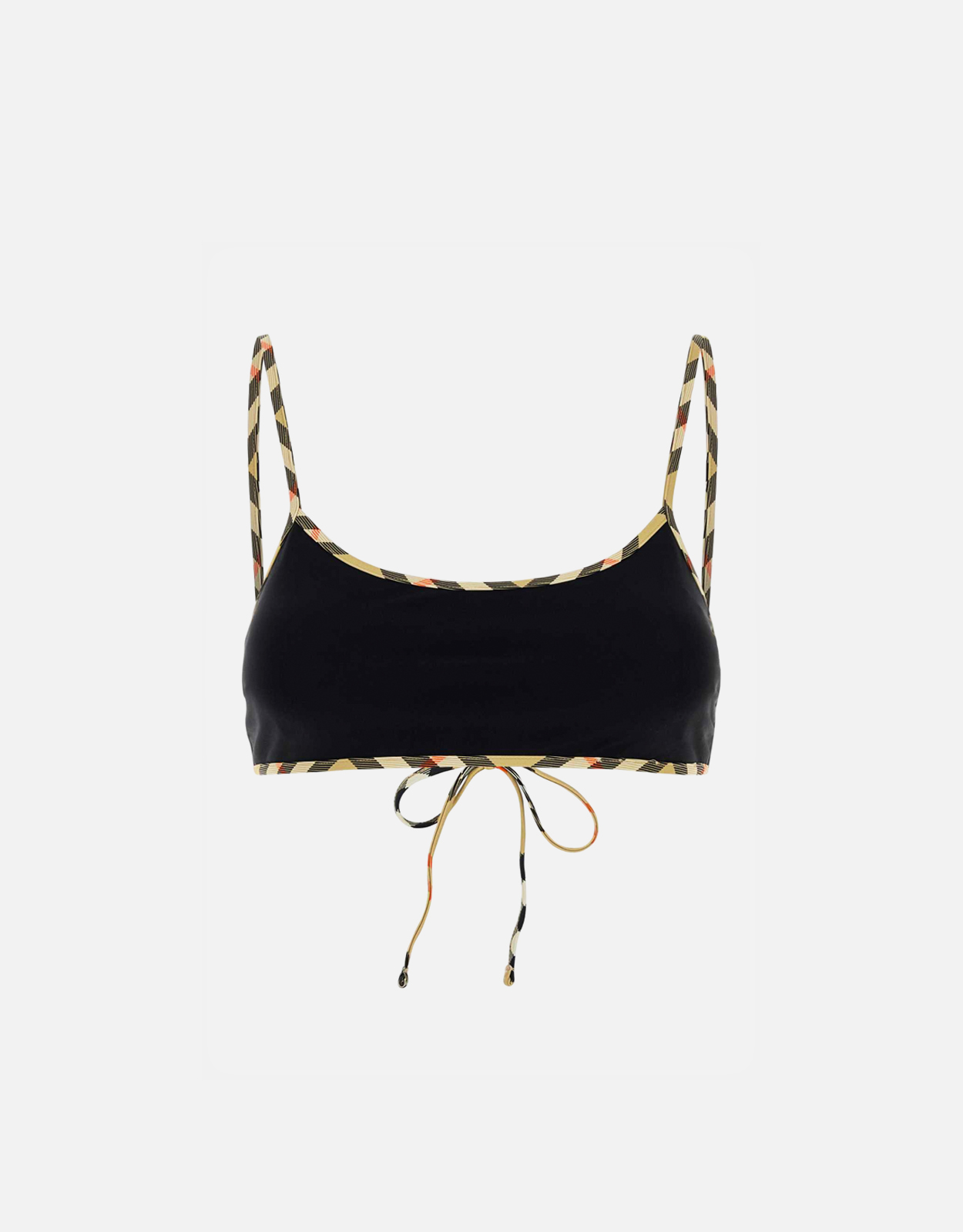 Burberry Burberry Check Trim Stretch Nylon Bikini Tops - S　バーバリーチェックトリムストレッチナイロンビキニトップ - S
