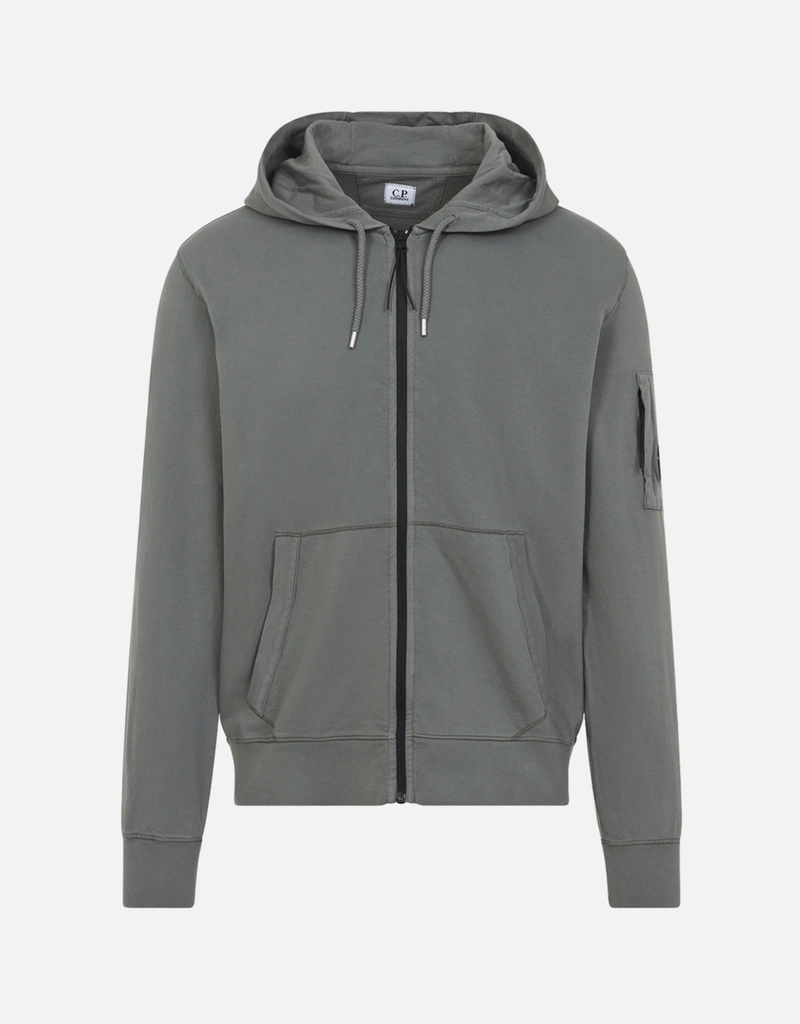 cp company ジップフリーススウェット C.P. Company メンズライトフリースジップフーデッドレンズスウェット