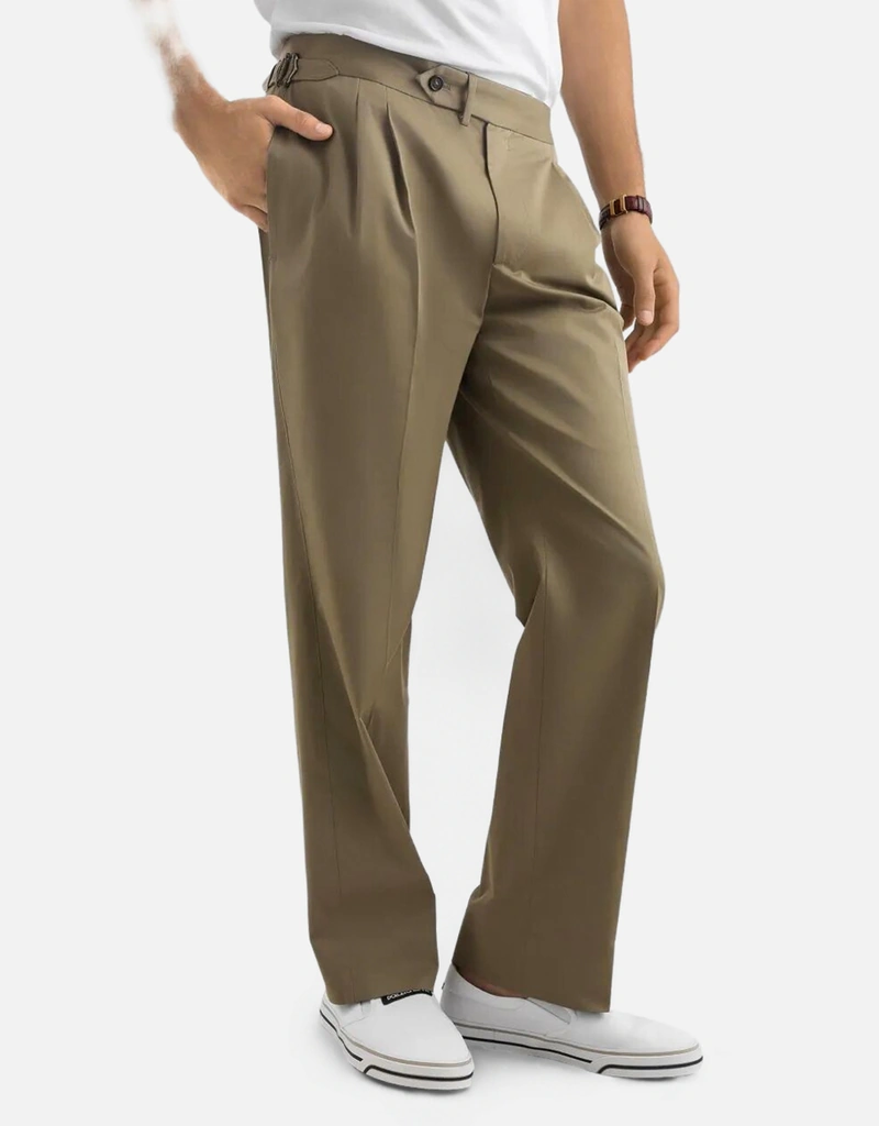 Dolce & Gabbana Men's Straight-Leg Cotton Pleated Pants (All New In)  IFCHIC.COM