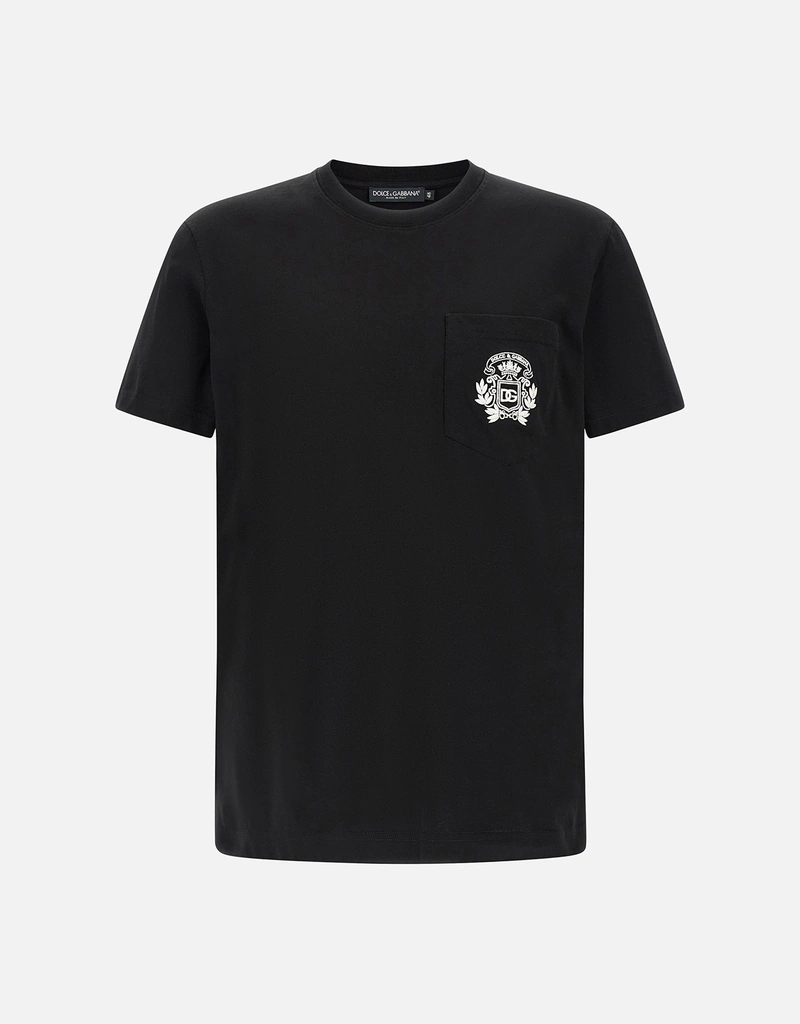 Dolce & Gabbana メンズコットン刺繍Tシャツ (すべての新品) IFCHIC.COM