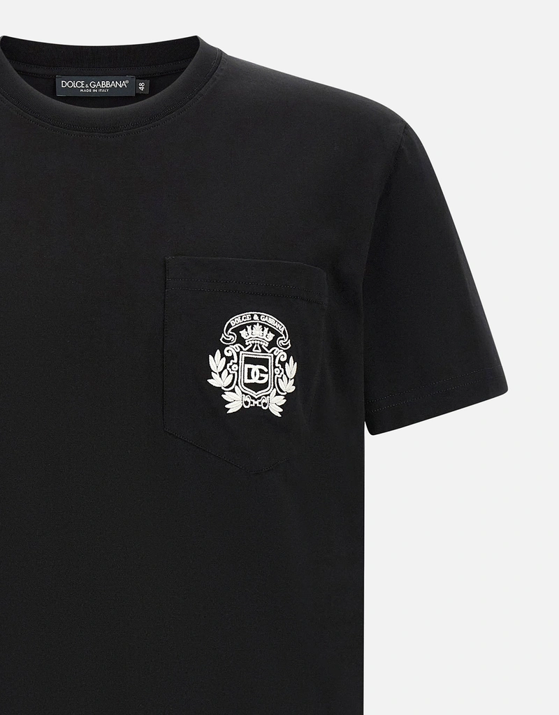 Dolce & Gabbana メンズコットン刺繍Tシャツ (すべての新品) IFCHIC.COM