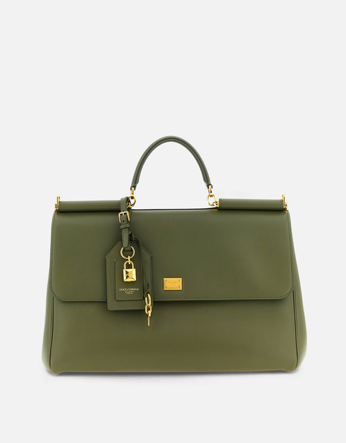 Dolce & Gabbana マキシマイシチリアカーフスキンハンドバッグ