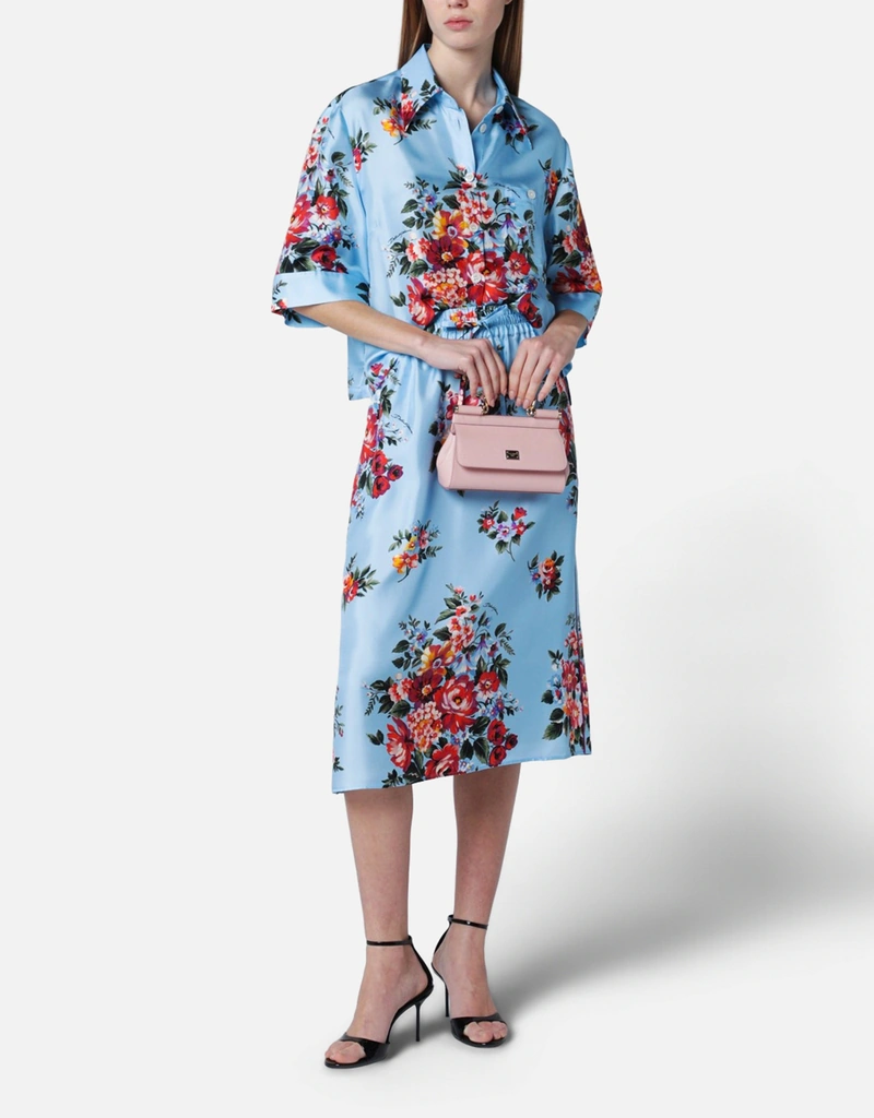 Dolce & Gabbana シルクツイル花柄スカート (ドレス) IFCHIC.COM