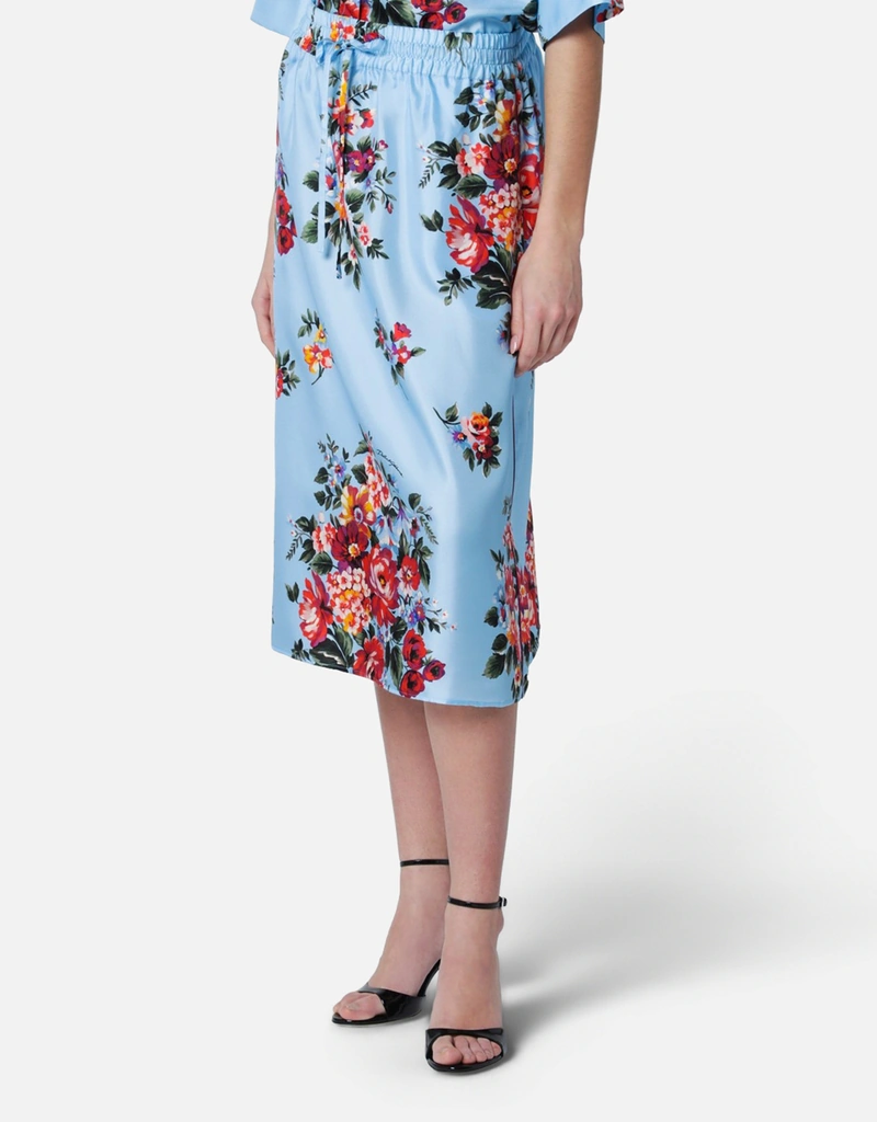 Dolce & Gabbana シルクツイル花柄スカート (ドレス) IFCHIC.COM