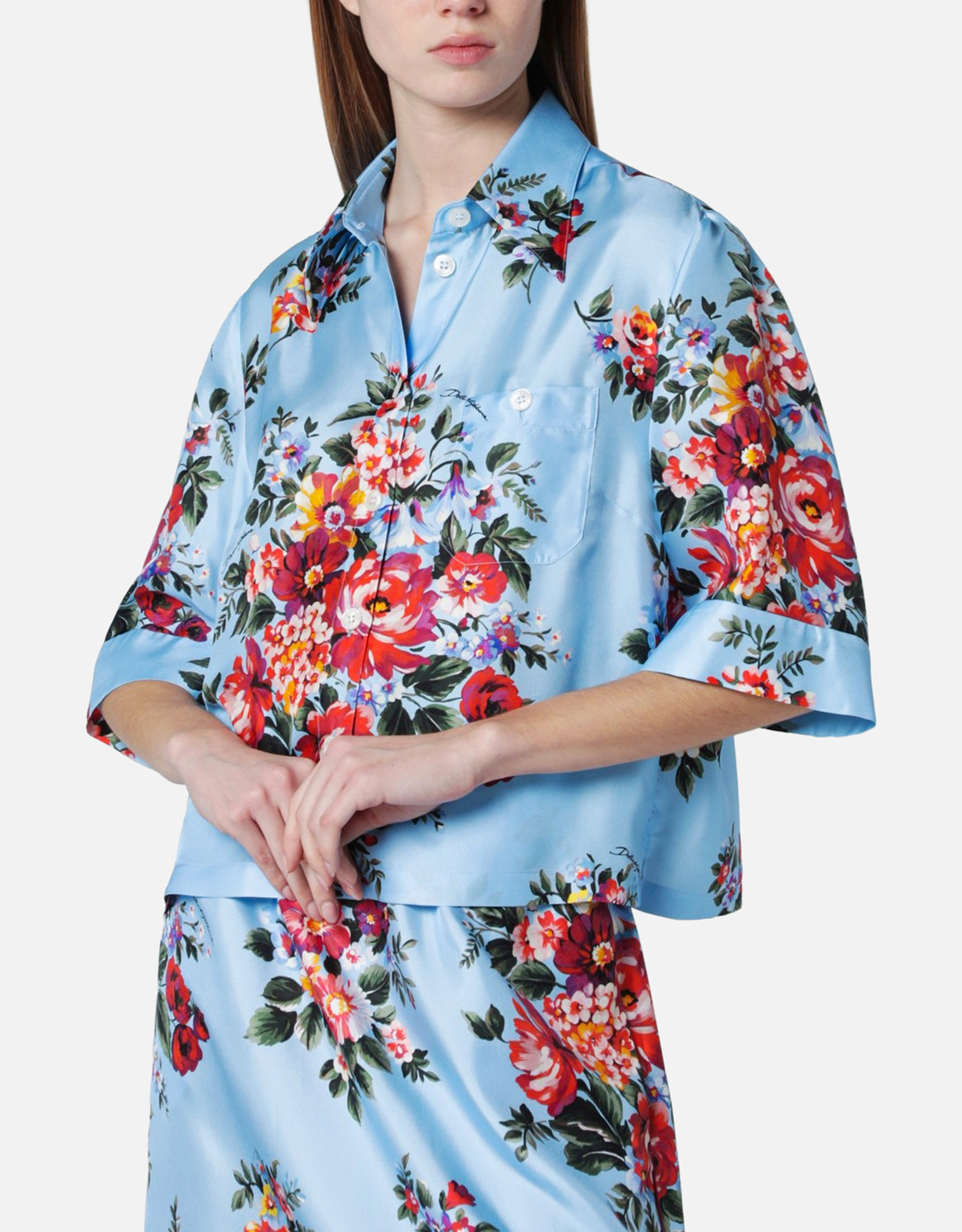 Dolce & Gabbana シルクツイルフローラルプリントシャツ (トップス