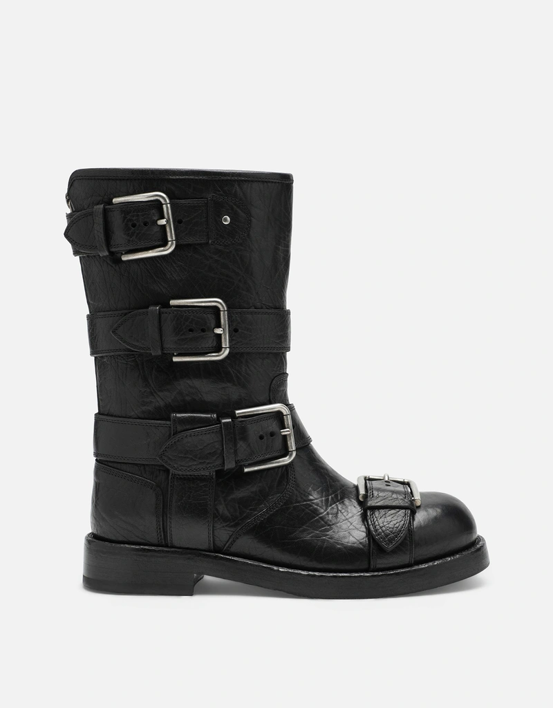Dolce \u0026 Gabbana レザーアンクルブーツ (すべての新品)