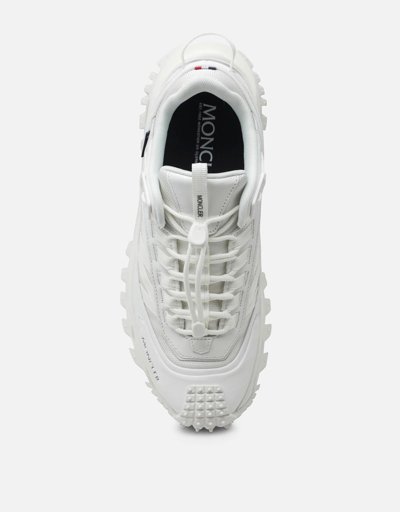 えり　MONCLER ホワイト スニーカー Moncler White Trailgrip Nylon Sneakers (All New In) IFCHIC.COM