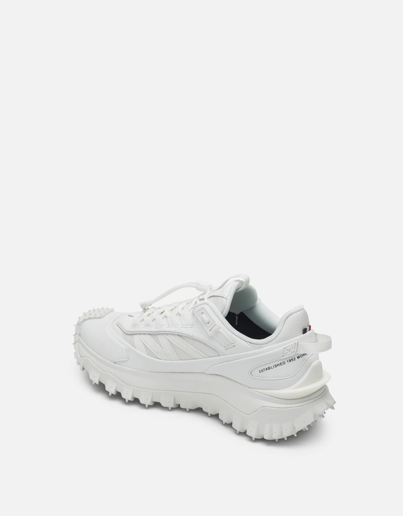 えり　MONCLER ホワイト スニーカー Moncler White Trailgrip Nylon Sneakers (All New In) IFCHIC.COM