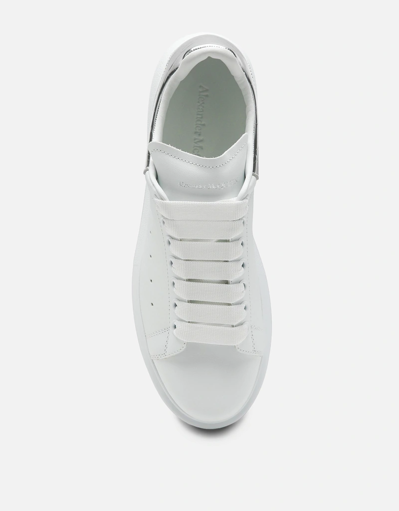 Alexander McQueen ホワイトシルバークロコ型押しカーフレザービッグ Alexander McQueen ホワイトシルバークロコ型押しカーフレザービッグ
