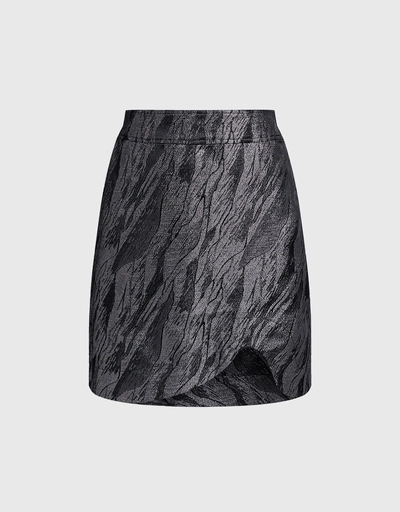 Printed Jacquard Mini Skirt