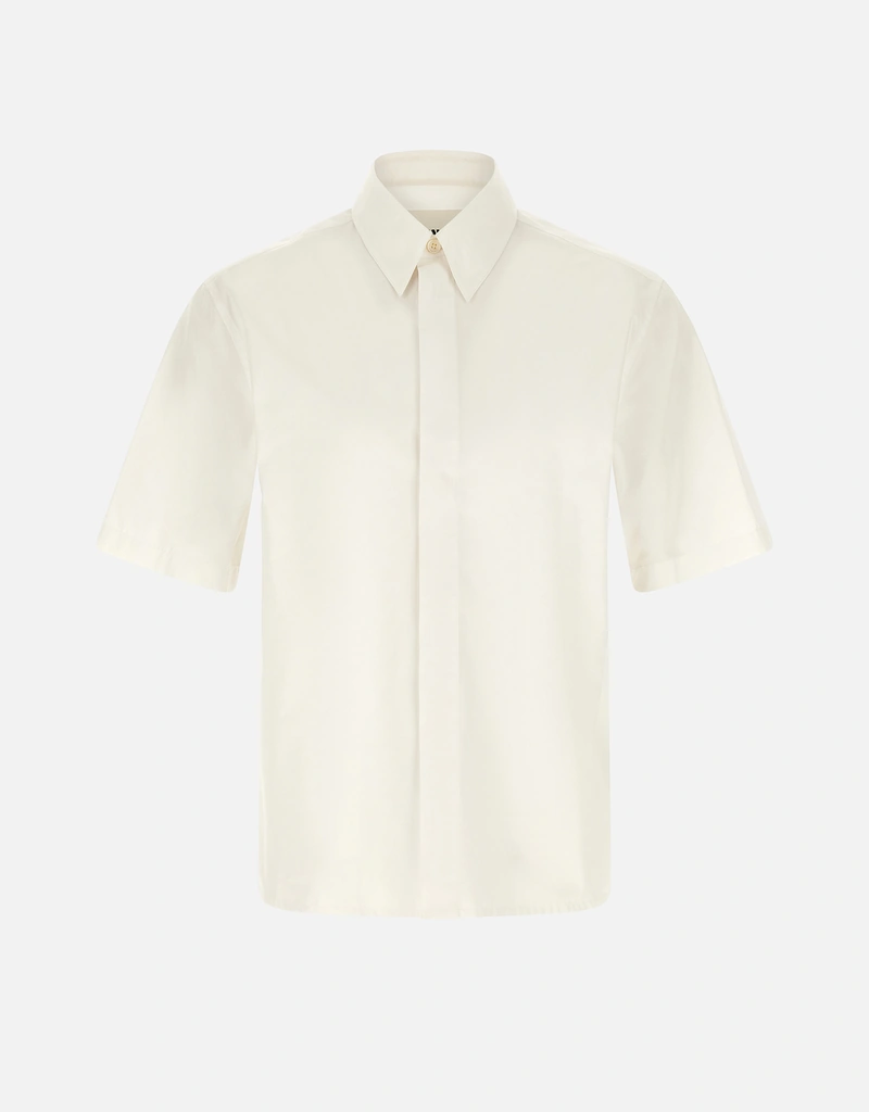 Jil Sander メンズロゴ刺繍コットンシャツ (すべての新品) IFCHIC.COM
