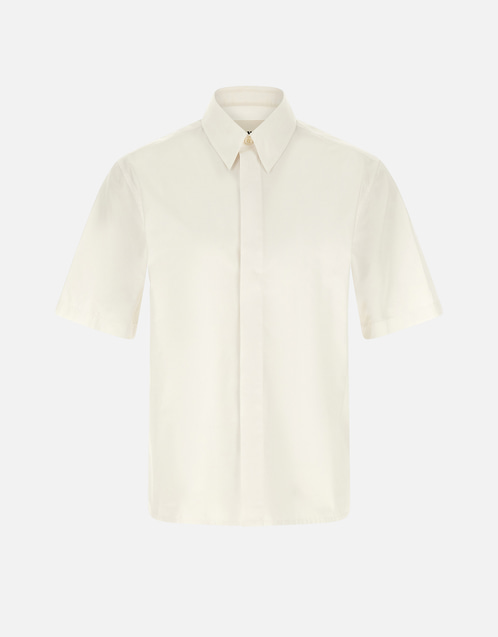 Jil Sander メンズロゴ刺繍コットンシャツ (すべての新品) IFCHIC.COM