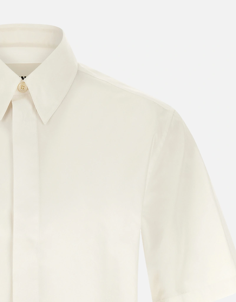 Jil Sander メンズロゴ刺繍コットンシャツ (すべての新品) IFCHIC.COM