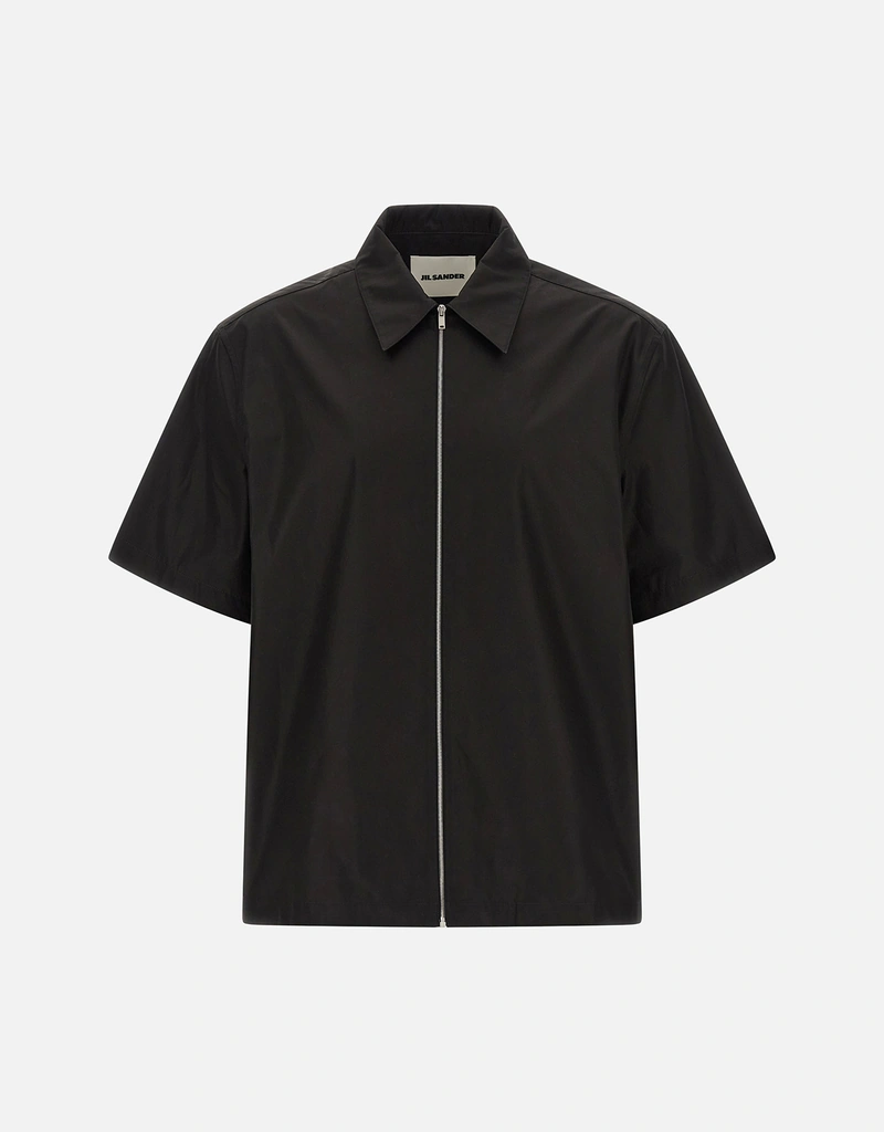 Jil Sander メンズ201ヘビーコットンポプリン半袖シャツ (すべての新品