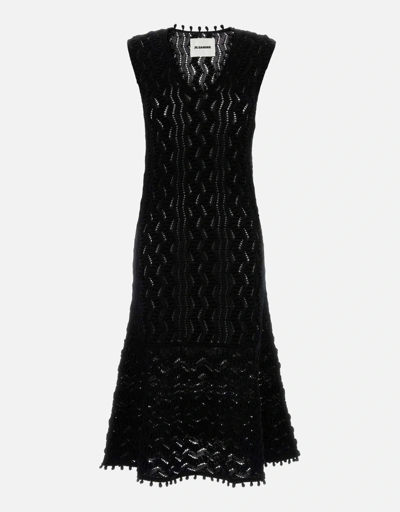 crochet knit bodycon dress Elegant Crochet-Knit Bodycon Maxi Dress – Twirl Around World main image 1