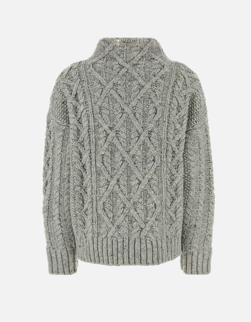 JIL SANDER グレー ニット　（ウール50%、ヤク50%） Jil Sander バージンウールグレーニット (すべての新品) IFCHIC.COM