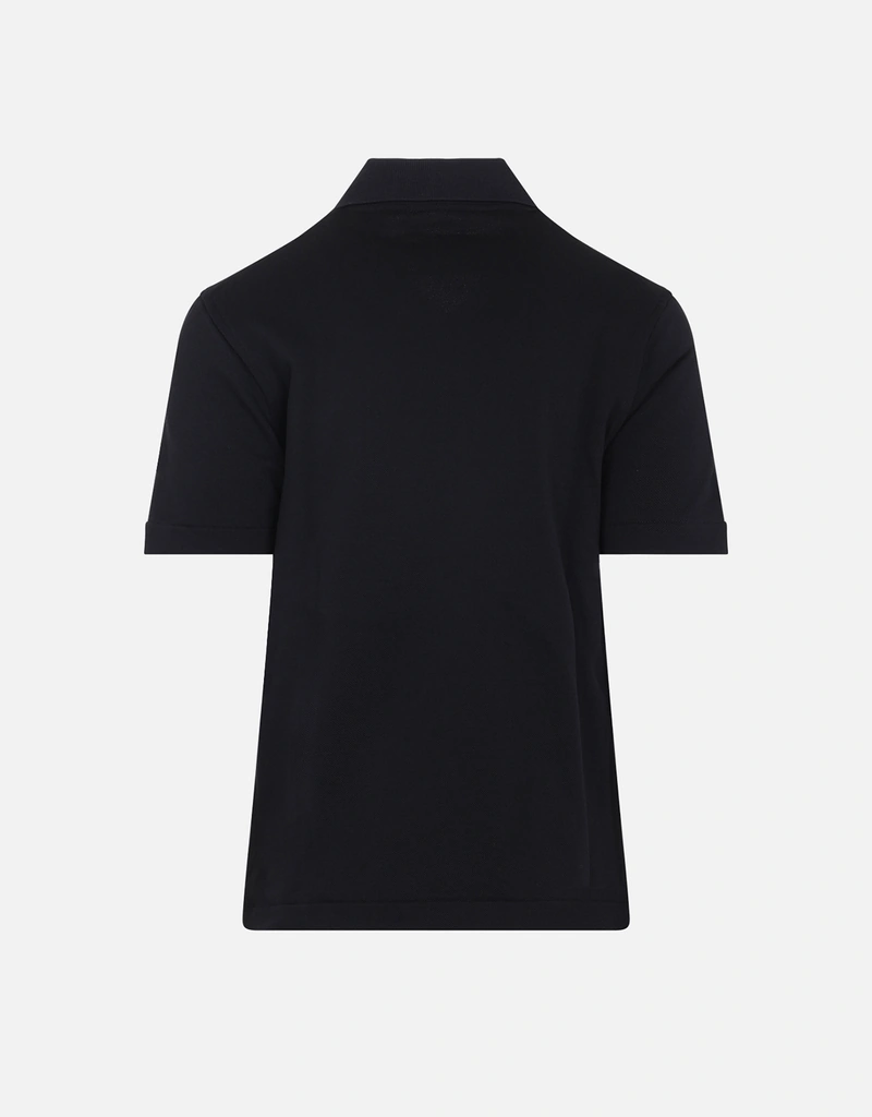 Jil Sander メンズニット襟ポリアミドコットンポロシャツ (すべての