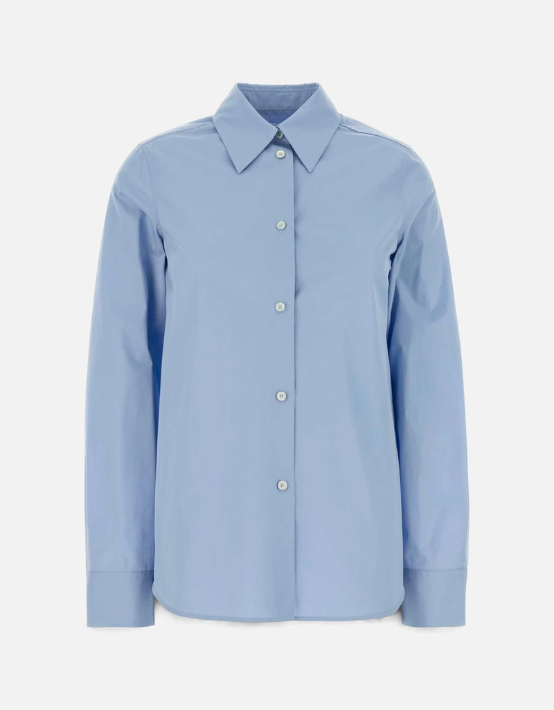 Jil Sander ライトブルーコットンポプリンシャツ (すべての新品