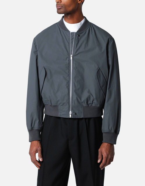 Jil Sander メンズコットンジップアップボンバージャケット (すべての